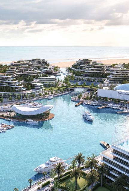 La promenade commerçante en front de mer de Sobha Siniya Island