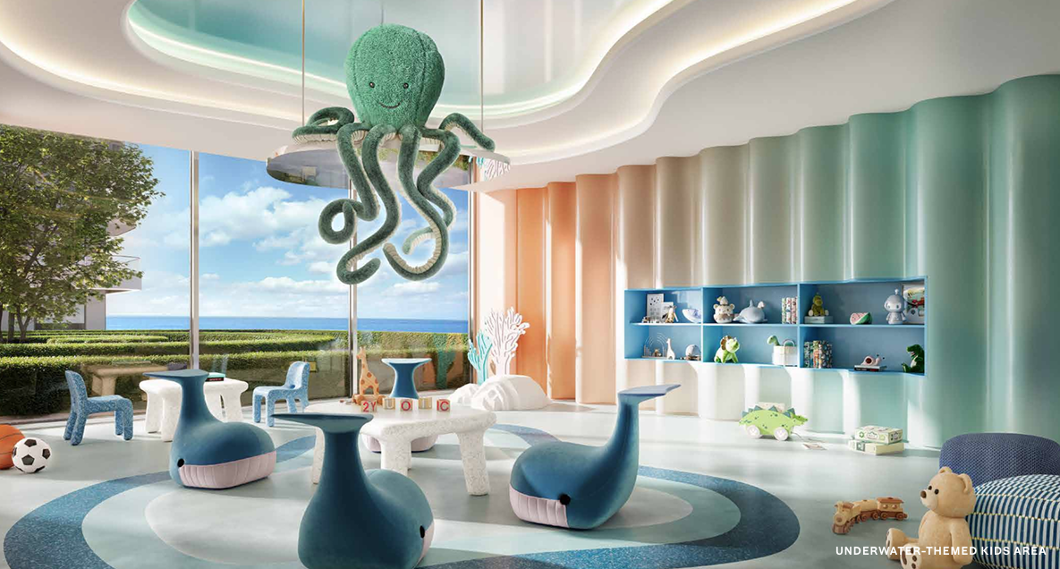 Espace enfants sur le thème sous-marin de Chelsea Residences