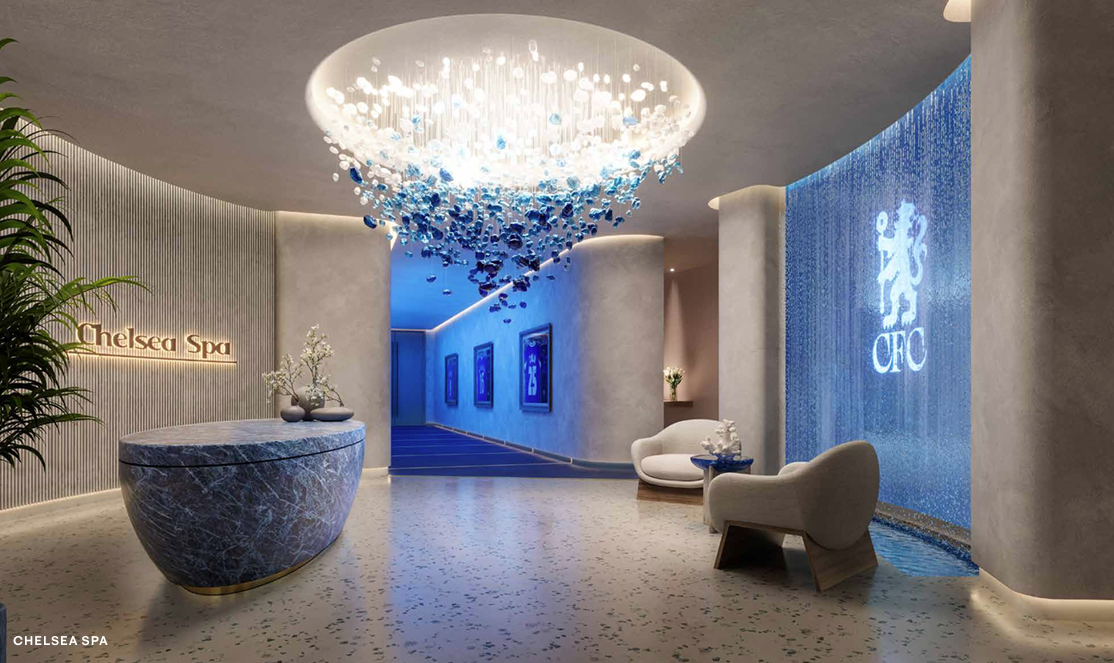 Grand atrium d'accueil de Chelsea Residences by DAMAC